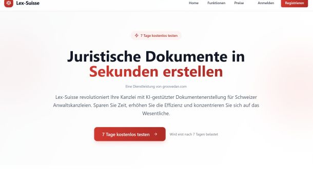 Neu: Lex‑Suisse.ch &ndash; Dein smarter Rechtsassistent f&uuml;r Schweizer Recht